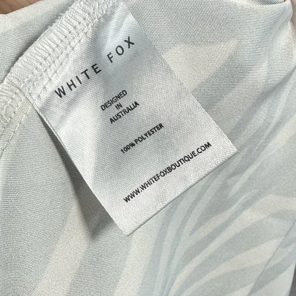 White Fox black and white zebra print halter mini dress size XS - Picture 12 of 13